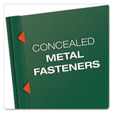 Oxford™ Clear Front Report Cover, Three-Prong Fastener, 0.5" Capacity, 8.5 x 11, Clear/ Hunter Green, 25/Box (OXF55856) 1 Pack of 25