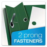 Oxford™ Clear Front Report Cover, Three-Prong Fastener, 0.5" Capacity, 8.5 x 11, Clear/ Hunter Green, 25/Box (OXF55856) 1 Pack of 25