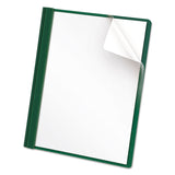 Oxford™ Clear Front Report Cover, Three-Prong Fastener, 0.5" Capacity, 8.5 x 11, Clear/ Hunter Green, 25/Box (OXF55856) 1 Pack of 25