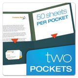Oxford™ Earthwise by Oxford 100% Recycled Paper Twin-Pocket Portfolio, 100-Sheet Capacity, 11 x 8.5, Blue, 25/Box (OXF78502) 1 Pack of 25