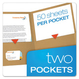 Oxford™ Earthwise by Oxford 100% Recycled Paper Twin-Pocket Portfolio, 100-Sheet Capacity, 11 x 8.5, Natural, 25/Box (OXF78542) 1 Pack of 25