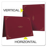 Oxford™ Certificate Holder, 11.25 x 8.75, Burgundy, 5/Pack (OXF29900585BGD) Pack of 5