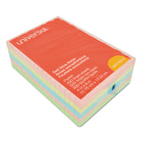 Universal® Self-Stick Note Pads, Note Ruled, 4" x 6", Assorted Pastel Colors, 100 Sheets/Pad, 5 Pads/Pack (UNV35616) Pack of 5