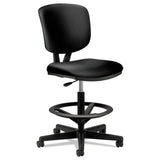HON® Volt Series Leather Adjustable Task Stool, Supports Up to 275 lb, 22.88" to 32.38" Seat Height, Black (HON5705SB11T) Each
