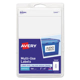 Avery® Removable Multi-Use Labels, Inkjet/Laser Printers, 2 x 4, White, 2/Sheet, 50 Sheets/Pack, (5444) (AVE05444) Pack of 100
