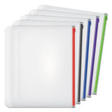 Cardinal® Expanding Zipper Binder Pocket, 8.5 x 11, Assorted Colors, 5/Pack (CRD14650) Pack of 5