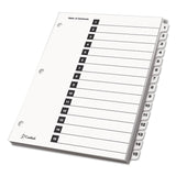 Cardinal® OneStep Printable Table of Contents and Dividers, 15-Tab, 1 to 15, 11 x 8.5, White, White Tabs, 1 Set (CRD61513) Set of 15