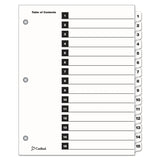 Cardinal® OneStep Printable Table of Contents and Dividers, 15-Tab, 1 to 15, 11 x 8.5, White, White Tabs, 1 Set (CRD61513) Set of 15