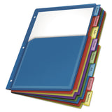 Cardinal® Expanding Pocket Index Dividers, 8-Tab, 11 x 8.5, Assorted, 1 Set (CRD84013) Set of 8