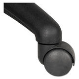 Alera® Dual Wheel Hooded Casters, Grip Ring Type B Stem, 1.5" Hard Nylon Wheel, Matte Black, 5/Set (ALECASTERHT1) Pack of 5