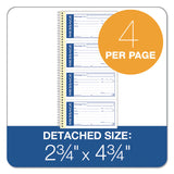 Adams® Write 'n Stick Phone Message Book, Two-Part Carbonless, 4.75 x 2.75, 4 Forms/Sheet, 200 Forms Total (ABFSC1153WS) Each