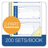 Adams® Write 'n Stick Phone Message Book, Two-Part Carbonless, 4.75 x 2.75, 4 Forms/Sheet, 200 Forms Total (ABFSC1153WS) Each