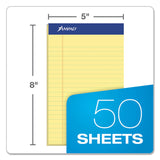 Ampad® Perforated Writing Pads, Narrow Rule, 50 Canary-Yellow 5 x 8 Sheets, Dozen (TOP20204) 1 Dozen