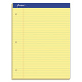Ampad® Recycled Writing Pads, Wide/Legal Rule, Politex Green Kelsu Headband, 50 Canary-Yellow 8.5 x 11.75 Sheets, Dozen (TOP20270) 1 Dozen