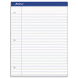 Ampad® Double Sheet Pads, Wide/Legal Rule, 100 White 8.5 x 11.75 Sheets (TOP20244) Each