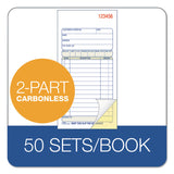 Adams® 2-Part Sales Book, 12 Lines, Two-Part Carbon, 3.38 x 6.69, 50 Forms Total (ABFDC3705) Each