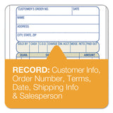 Adams® 2-Part Sales Book, 12 Lines, Two-Part Carbon, 3.38 x 6.69, 50 Forms Total (ABFDC3705) Each