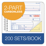 Adams® 2-Part Receipt Book, Two-Part Carbonless, 4.75 x 2.75, 4 Forms/Sheet, 200 Forms Total (ABFSC1152) Each