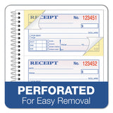 Adams® 2-Part Receipt Book, Two-Part Carbonless, 4.75 x 2.75, 4 Forms/Sheet, 200 Forms Total (ABFSC1152) Each