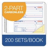 Adams® TOPS Money/Rent Receipt Book, Two-Part Carbon, 7 x 2.75, 4 Forms/Sheet, 200 Forms Total (ABFSC1182) Each