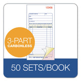 Adams® 3-Part Sales Book, Three-Part Carbonless, 3.25 x 7.13, 50 Forms Total (ABFTC3705) Each