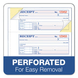 Adams® TOPS 3-Part Hardbound Receipt Book, Three-Part Carbonless, 7 x 2.75, 4 Forms/Sheet, 200 Forms Total (ABFTCH1185) Each