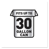 Glad® Drawstring Large Trash Bags, 30 gal, 1.05 mil, 30" x 33", Black, 15/Box (CLO78966BX) Box of 15