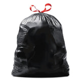 Glad® Drawstring Large Trash Bags, 30 gal, 1.05 mil, 30" x 33", Black, 15/Box (CLO78966BX) Box of 15