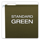 Pendaflex® Reinforced Hanging File Folders with Printable Tab Inserts, Letter Size, 1/5-Cut Tabs, Standard Green, 25/Box (PFX415215) Box of 25