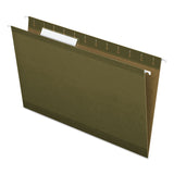 Pendaflex® Reinforced Hanging File Folders with Printable Tab Inserts, Legal Size, 1/3-Cut Tabs, Standard Green, 25/Box (PFX415313) Box of 25