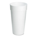 Dart® Foam Drink Cups, 20 oz, White, 500/Carton (DCC20J16) Case of 500