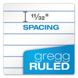 TOPS™ Second Nature Recycled Notepads, Gregg Rule, Randomly Assorted Cover Colors, 70 White 4 x 8 Sheets (TOP74130) Each