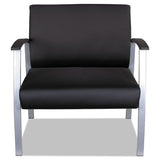 Alera® Alera metaLounge Series Bariatric Guest Chair, 30.51" x 26.96" x 33.46", Black Seat, Black Back, Silver Base (ALEML2219) Each