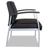 Alera® Alera metaLounge Series Bariatric Guest Chair, 30.51" x 26.96" x 33.46", Black Seat, Black Back, Silver Base (ALEML2219) Each