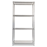 Alera® NSF Certified Industrial Four-Shelf Wire Shelving Kit, 36w x 18d x 72h, Silver (ALESW503618SR) 1 Kit