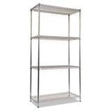 Alera® NSF Certified Industrial Four-Shelf Wire Shelving Kit, 36w x 18d x 72h, Silver (ALESW503618SR) 1 Kit