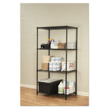 Alera® NSF Certified Industrial Four-Shelf Wire Shelving Kit, 36w x 24d x 72h, Black (ALESW503624BL) Each