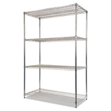 Alera® NSF Certified Industrial Four-Shelf Wire Shelving Kit, 48w x 24d x 72h, Silver (ALESW504824SR) 1 Kit