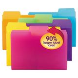 Smead™ SuperTab Top Tab File Folders, 1/3-Cut Tabs: Assorted, Letter Size, 0.75" Expansion, Polypropylene, 18/Pack (SMD10515) Pack of 18