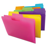 Smead™ SuperTab Top Tab File Folders, 1/3-Cut Tabs: Assorted, Letter Size, 0.75" Expansion, Polypropylene, 18/Pack (SMD10515) Pack of 18
