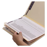 Smead™ SuperTab Classification Folders, Six SafeSHIELD Fasteners, 2" Expansion, 2 Dividers, Letter Size, Dark Blue, 10/Box (SMD14010) Box of 10