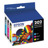 Epson® T202520-S (202) Claria Ink, 165 Page-Yield, Cyan/Magenta/Yellow (EPST202520S) Pack of 3