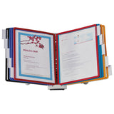 Durable® SHERPA Desk Reference System, 10 Panels, 10 x 5.63 x 13.88, Assorted Borders (DBL554200) Each