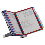 Durable® SHERPA Desk Reference System, 10 Panels, 10 x 5.63 x 13.88, Assorted Borders (DBL554200) Each