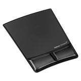 Fellowes® Gel Wrist Support with Attached Mouse Pad, 8.25 x 9.87, Black (FEL9182301) Each