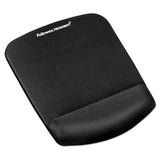 Fellowes® PlushTouch Mouse Pad with Wrist Rest, 7.25 x 9.37, Black (FEL9252001) Each