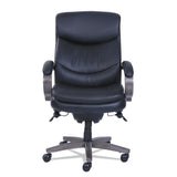 La-Z-Boy® Woodbury High-Back Executive Chair, Supports Up to 300 lb, 20.25" to 23.25" Seat Height, Black Seat/Back, Weathered Gray Base (LZB48962A) Each
