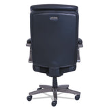 La-Z-Boy® Woodbury High-Back Executive Chair, Supports Up to 300 lb, 20.25" to 23.25" Seat Height, Black Seat/Back, Weathered Gray Base (LZB48962A) Each