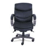 La-Z-Boy® Woodbury Mid-Back Executive Chair, Supports Up to 300 lb, 18.75" to 21.75" Seat Height, Black Seat/Back, Weathered Gray Base (LZB48963A) Each