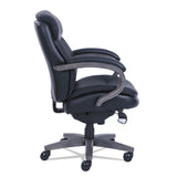 La-Z-Boy® Woodbury Mid-Back Executive Chair, Supports Up to 300 lb, 18.75" to 21.75" Seat Height, Black Seat/Back, Weathered Gray Base (LZB48963A) Each